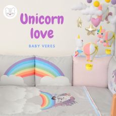 Дитячий постільний комплект Veres Unicorn love 6 одиниць